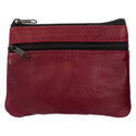 Red Lambskin Travel Wallet